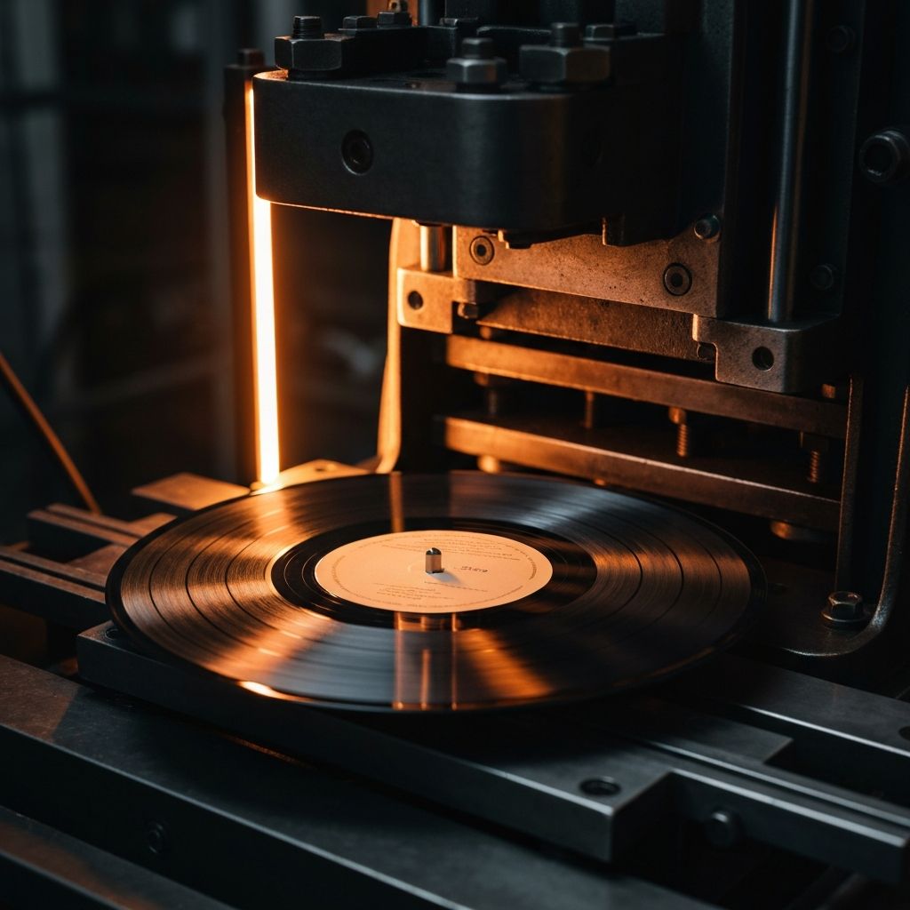 Vinyl record pressing machine